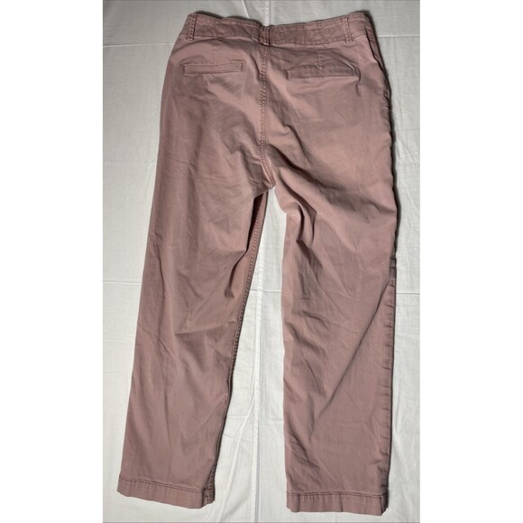 Loft Womens Straight Leg Ankle Pants Pink Pockets Size 6 - Picture 7 of 9